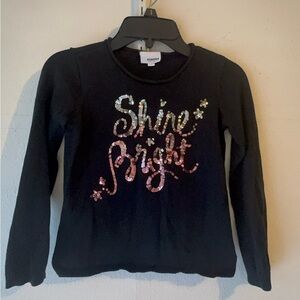 Sonoma Kids Black Sweater with Sequin Shine Design